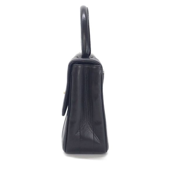 CHANEL Lambskin Mademoiselle Handbag Black With Gold Hardware - Picture 6 of 16